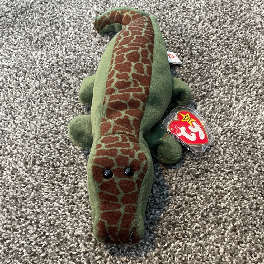 Ty Beanie Baby Alligator “Ally” w/ PVC pellets